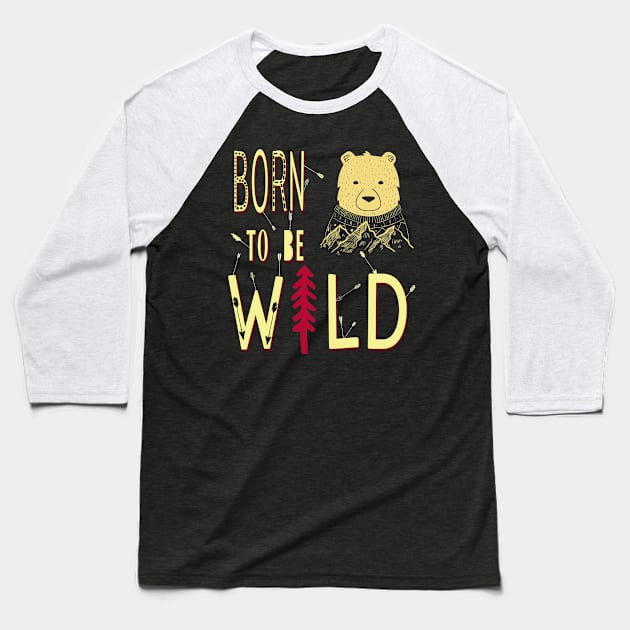 Born (front and back) Baseball T-Shirt by Bongonation